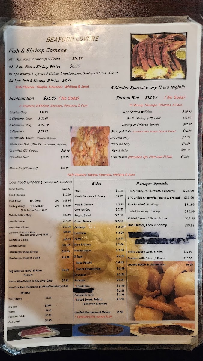 Barnwell Caribbean menu board