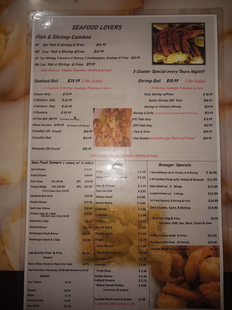 Barnwell Caribbean menu board