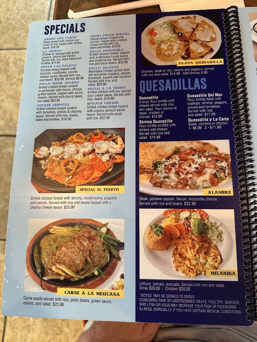 Taco Mexicalis New Town menu board
