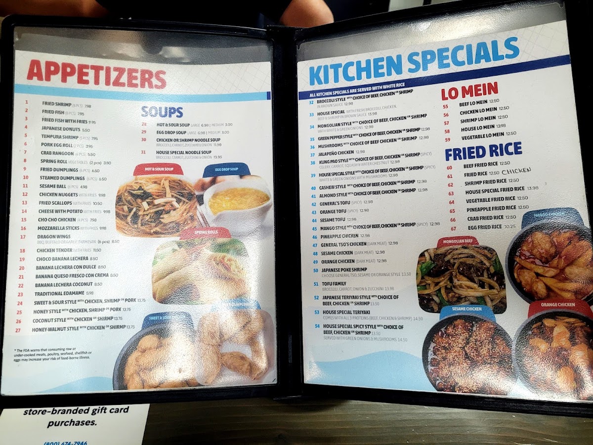 Japanese Poke & Sushi Restaurant menu board