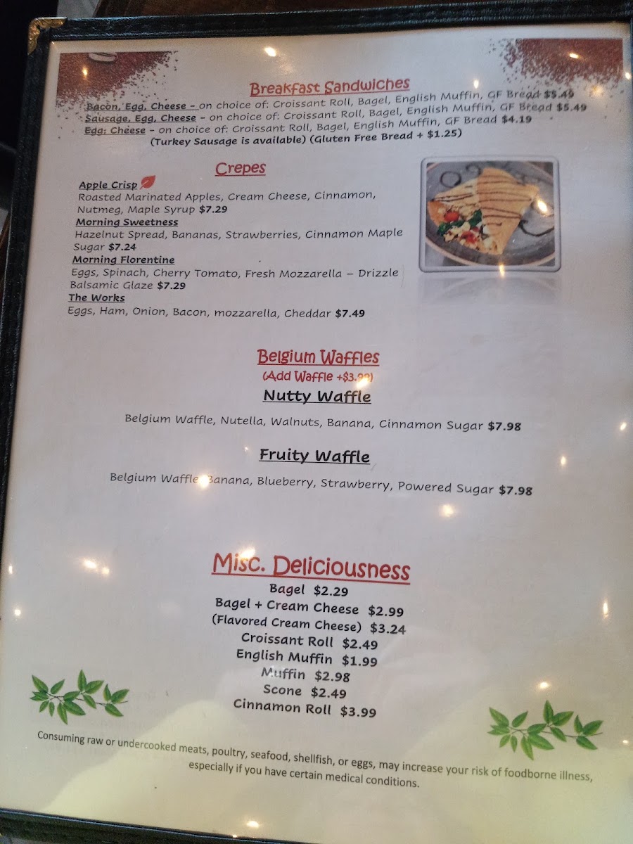 T.A.P. CAFE menu board