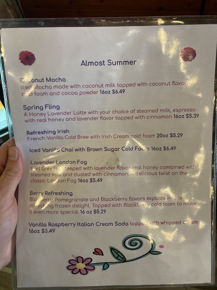 T.A.P. CAFE menu board