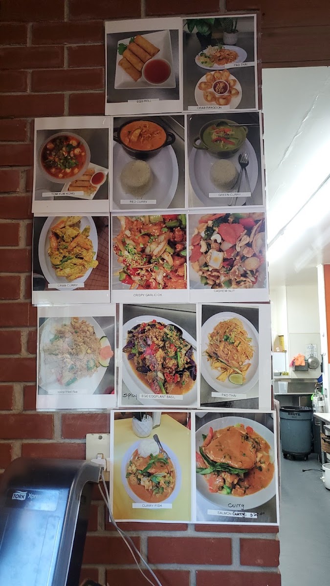 Kim's Thai Kitchen menu board