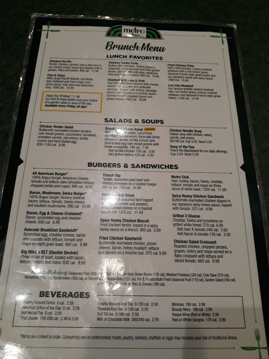 Kash's Cafe menu board