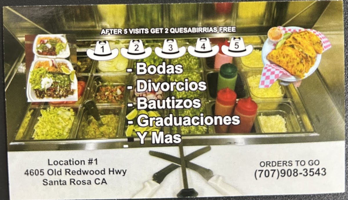 Birrieria king tijuana style menu board