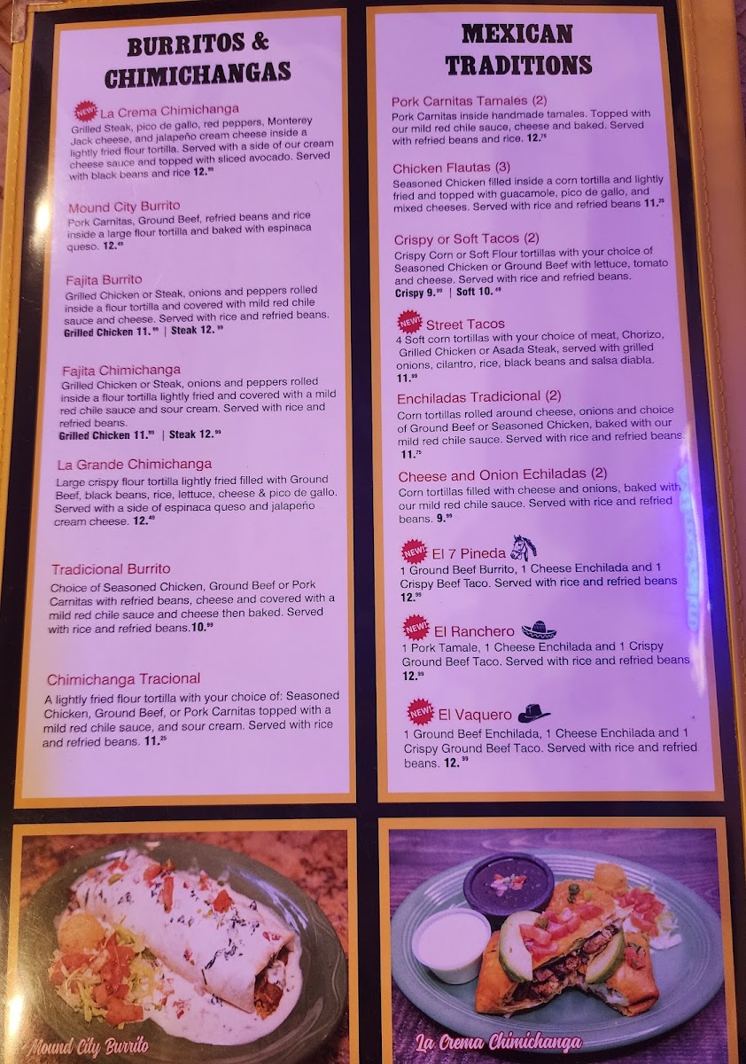 Mi Ranchito menu board