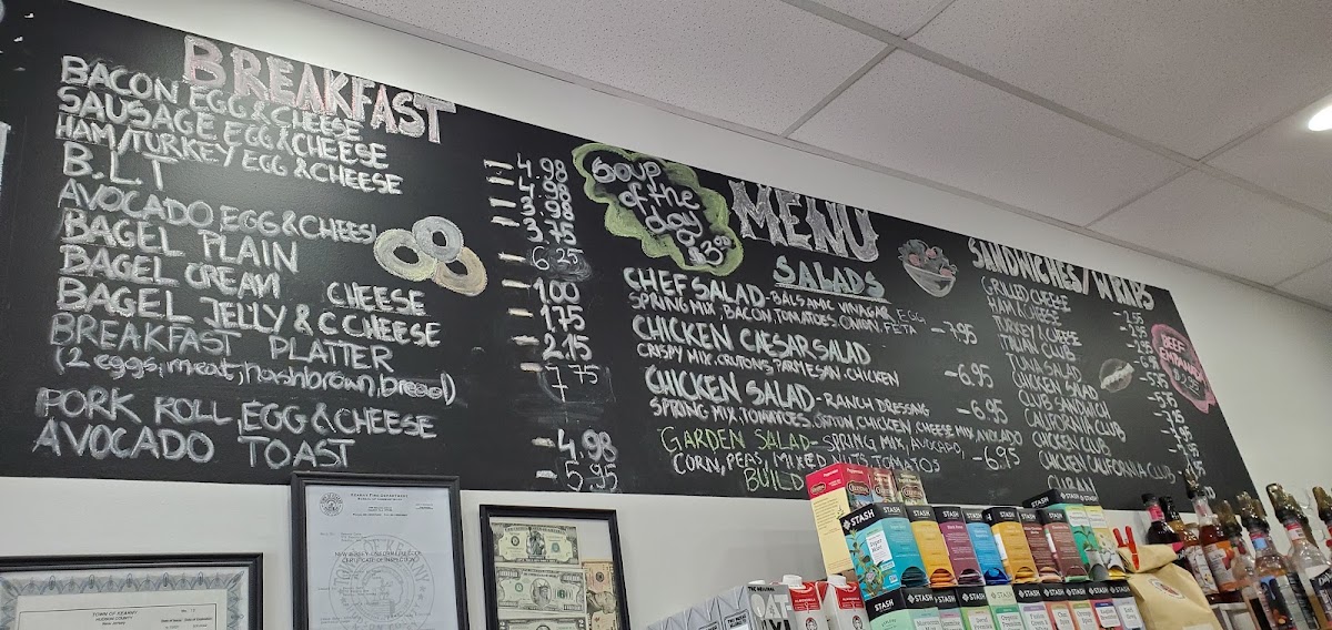 Memoir Coffee Bar menu board