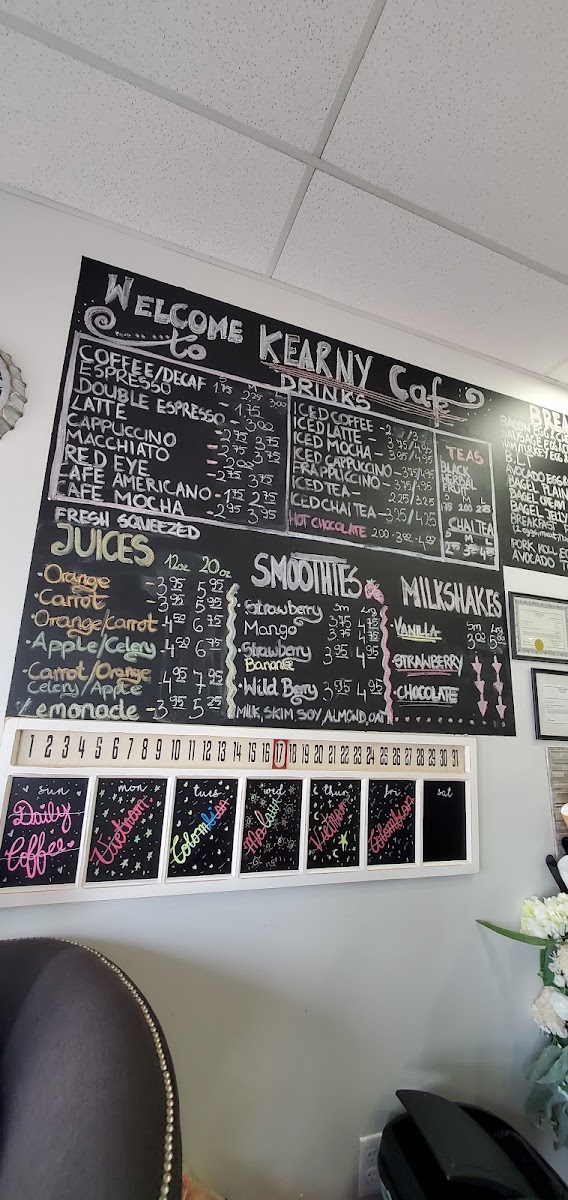 Memoir Coffee Bar menu board