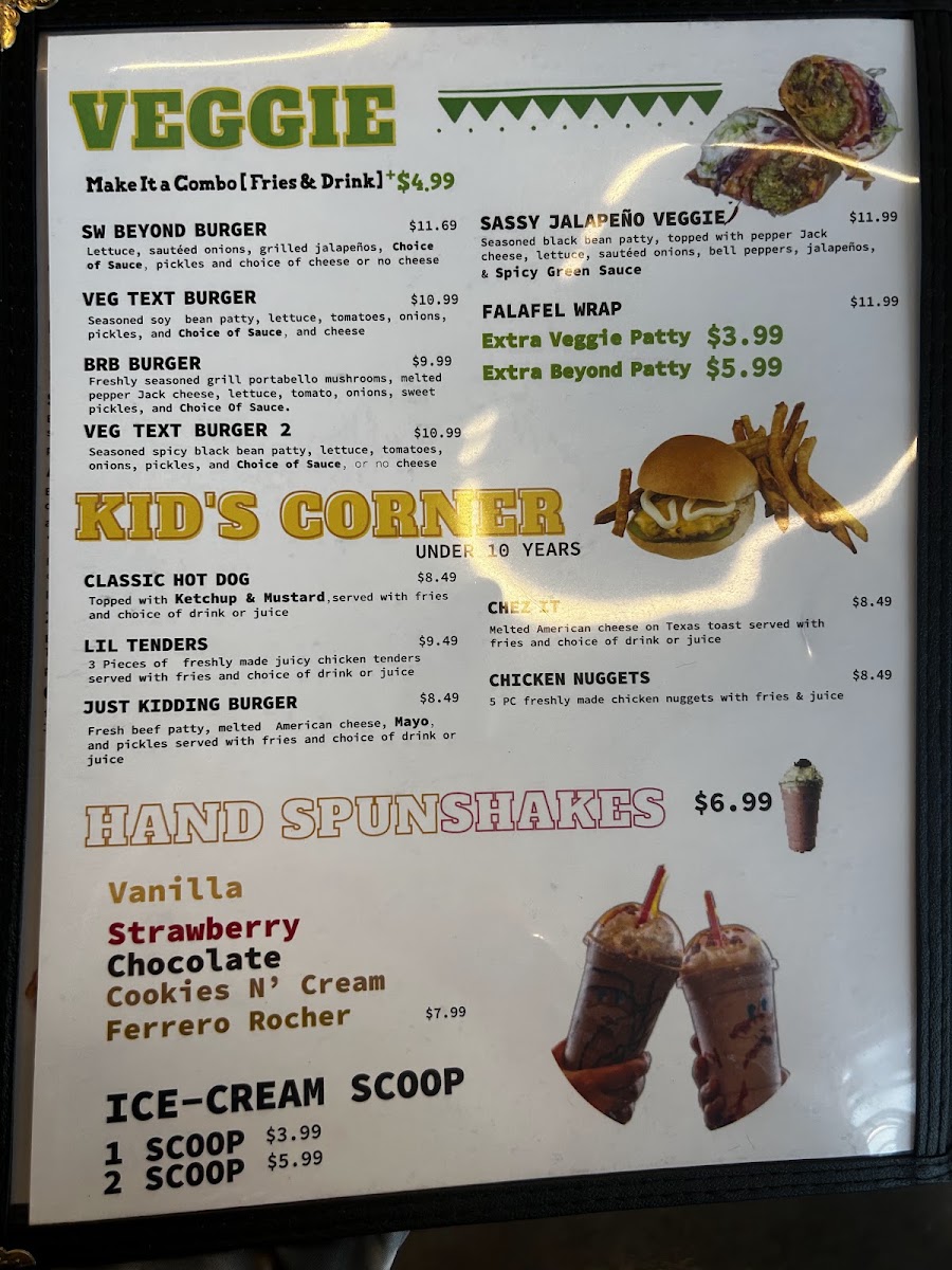OMG! Burger menu board