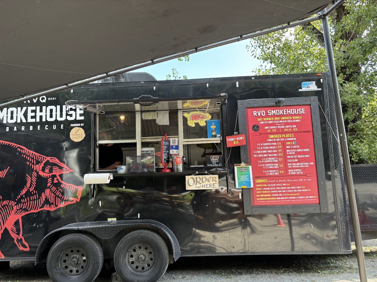 RVQ Smokehouse menu board
