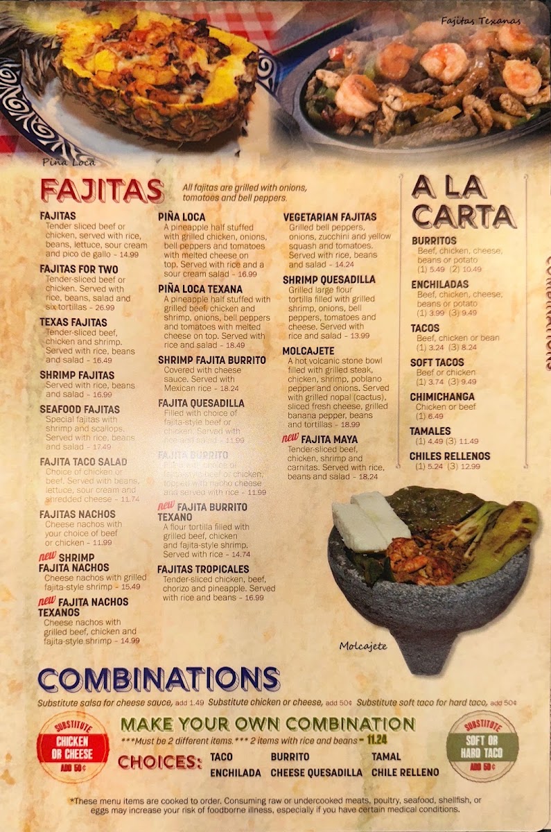 Plaza Maya 2 menu board