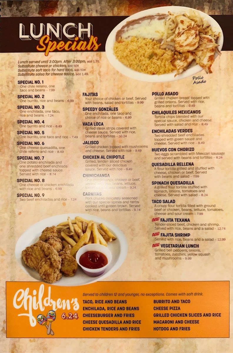 Plaza Maya 2 menu board