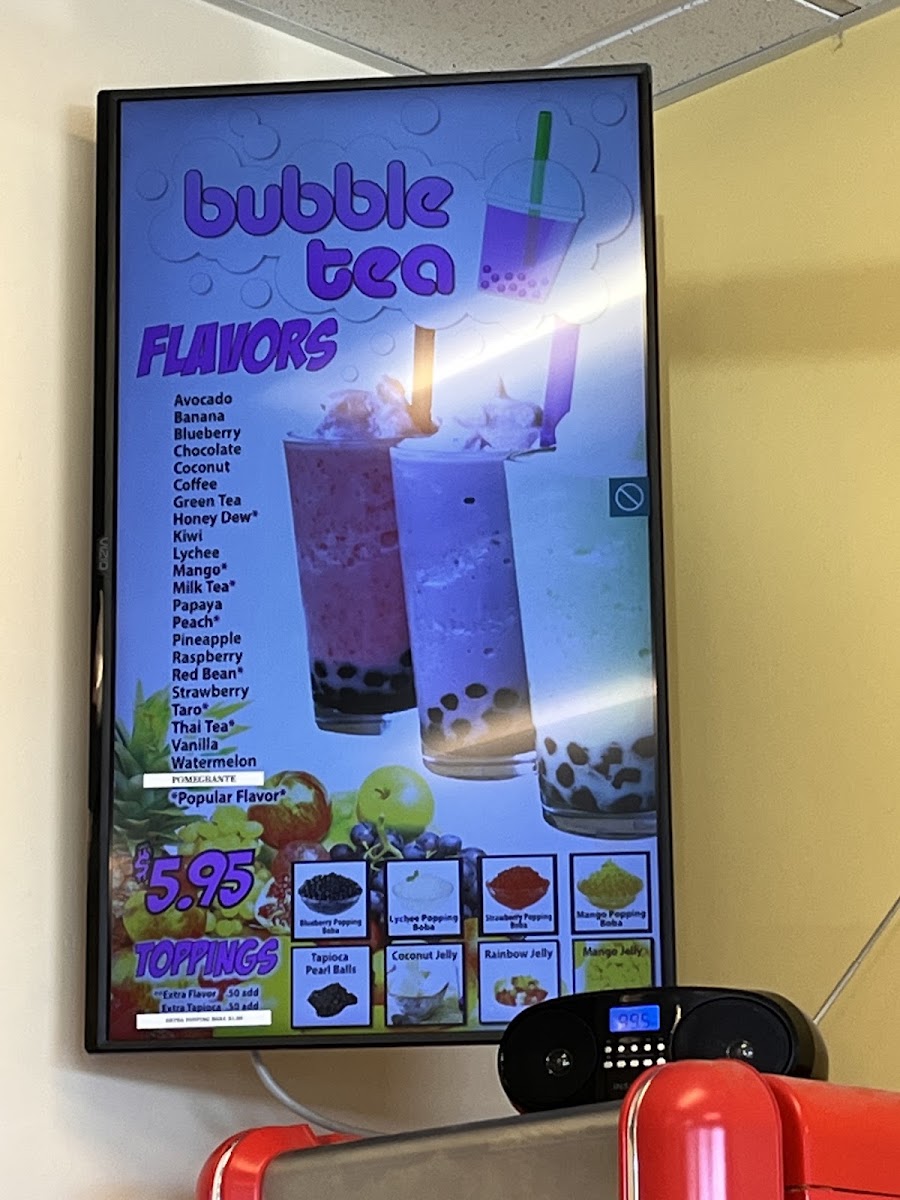 Happy Teriyaki - Emmett menu board