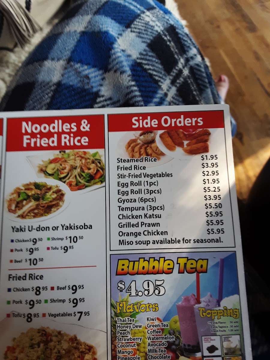 Happy Teriyaki - Emmett menu board