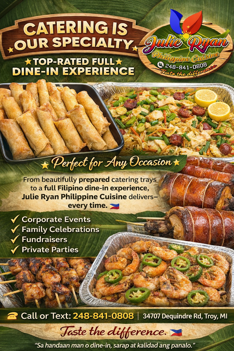 Julie Ryan Philippine Cuisine menu board