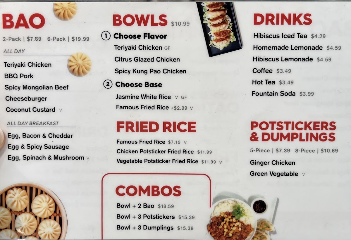 Wow Bao menu board