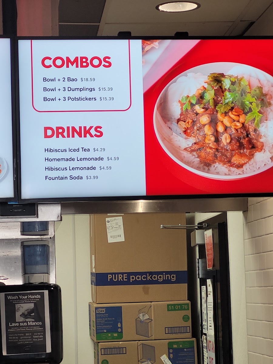 Wow Bao menu board