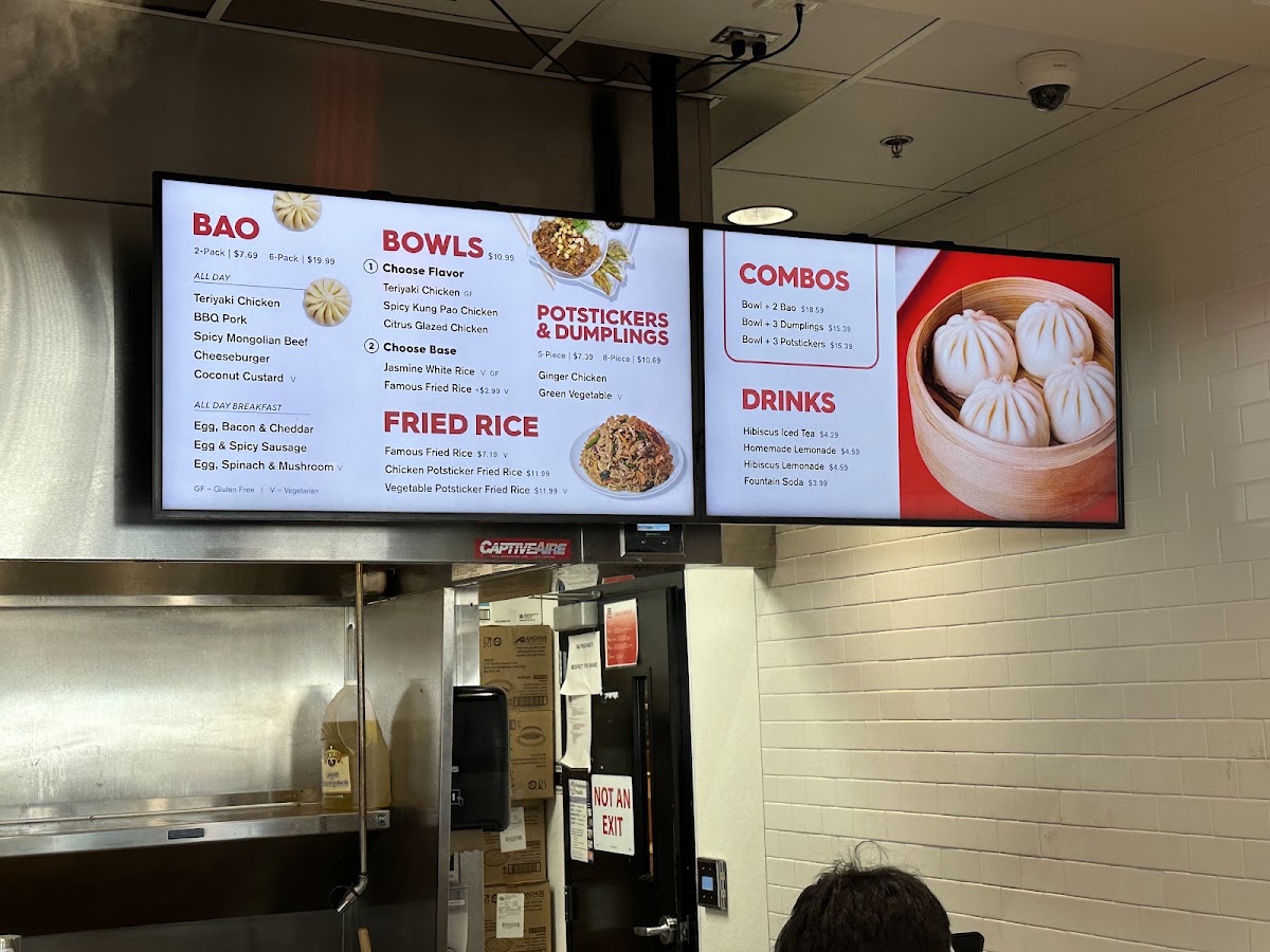 Wow Bao menu board