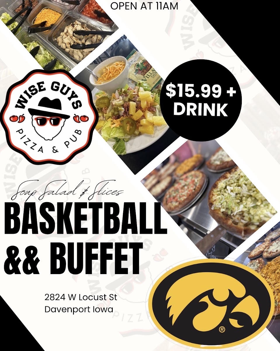 Wise Guys Pizza & Pub menu board