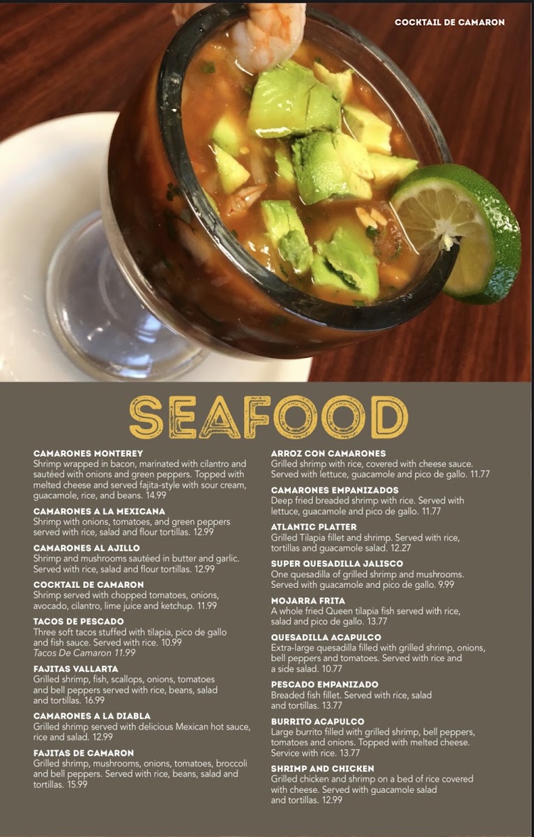 Minas Mexican Grill menu board