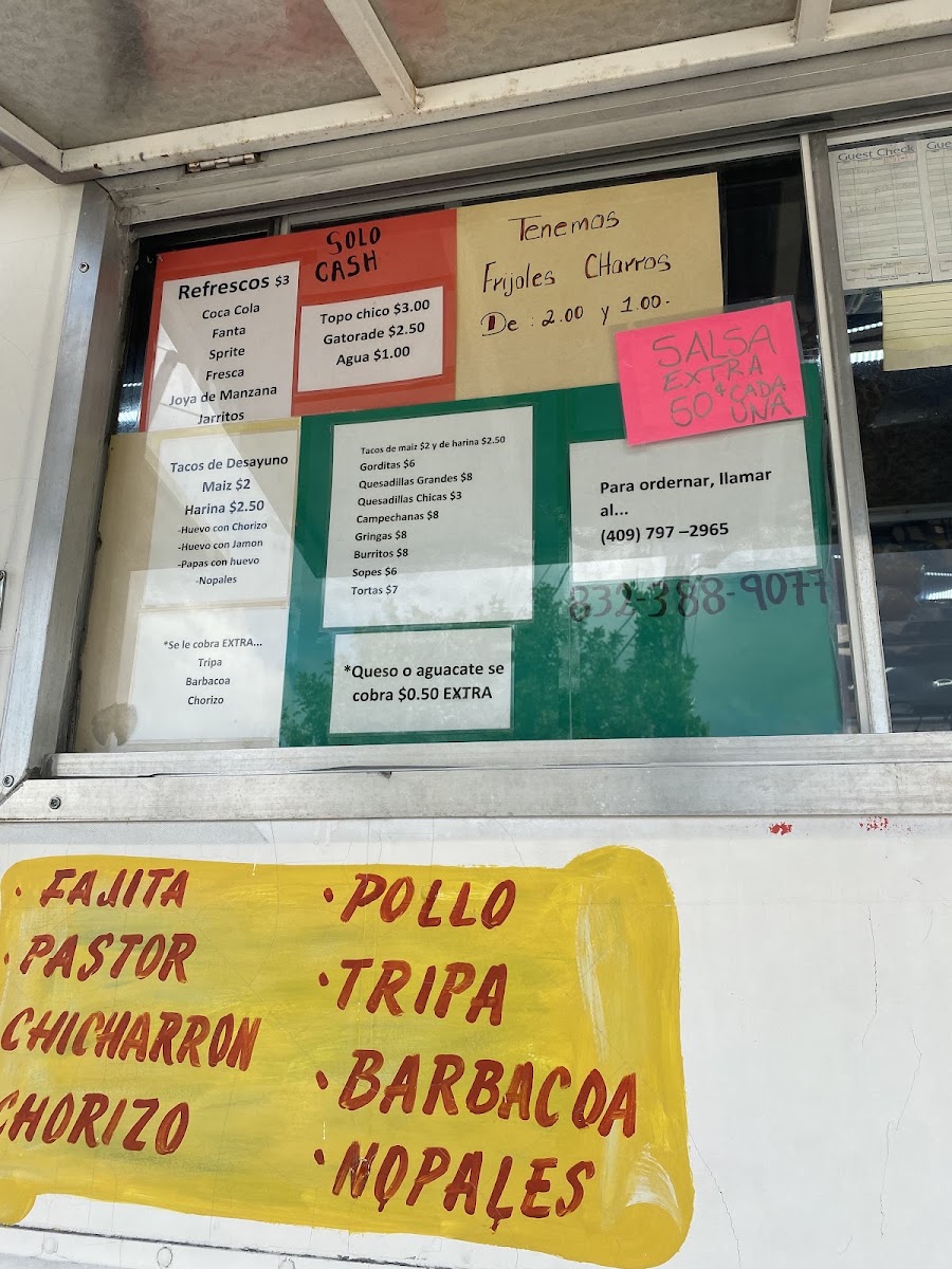 Tacos Jalisco | Food Truck menu board