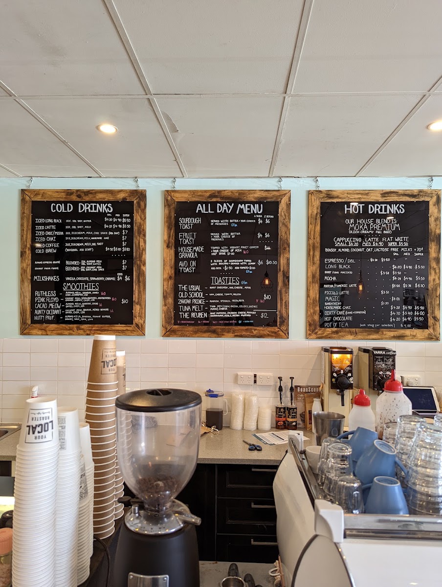 Your Local Roaster menu board