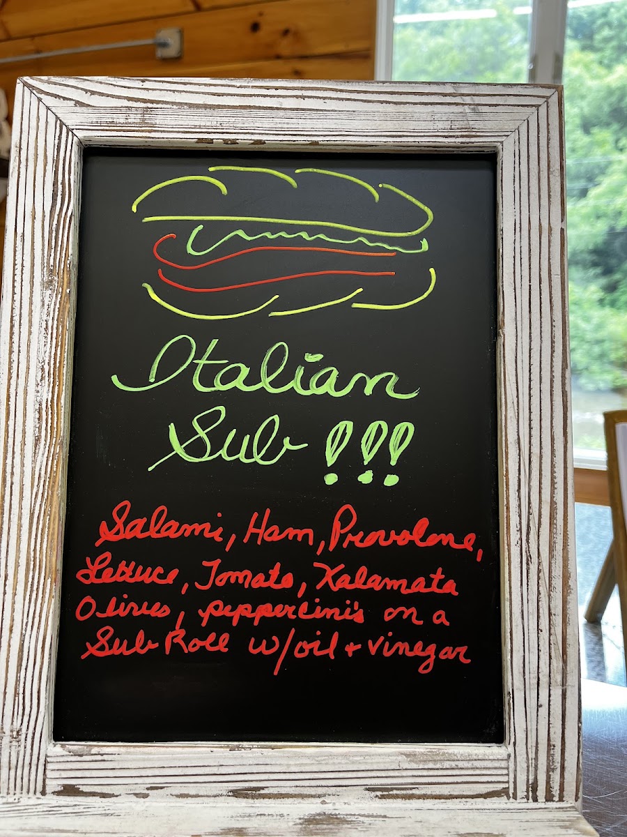 The Dilly Deli menu board