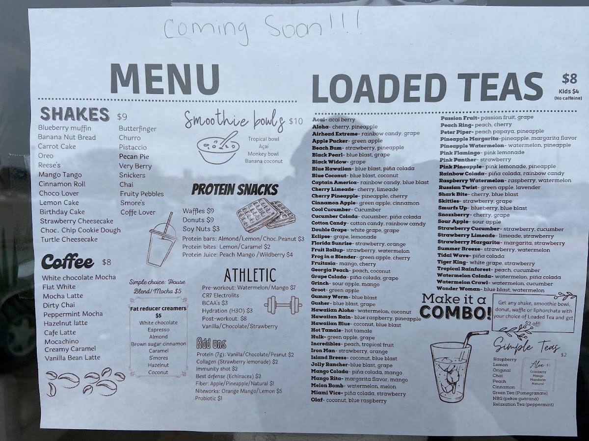 Beast Nutrition Bastrop menu board