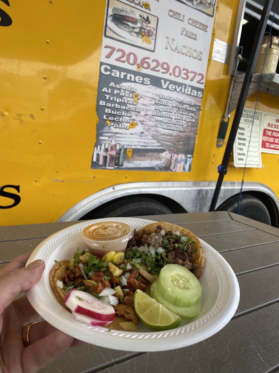 Tacos El Picacho Food Truck menu board