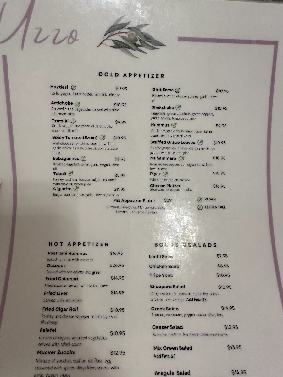 The Great Greek Mediterranean Grill Boca Raton, FL – West menu board