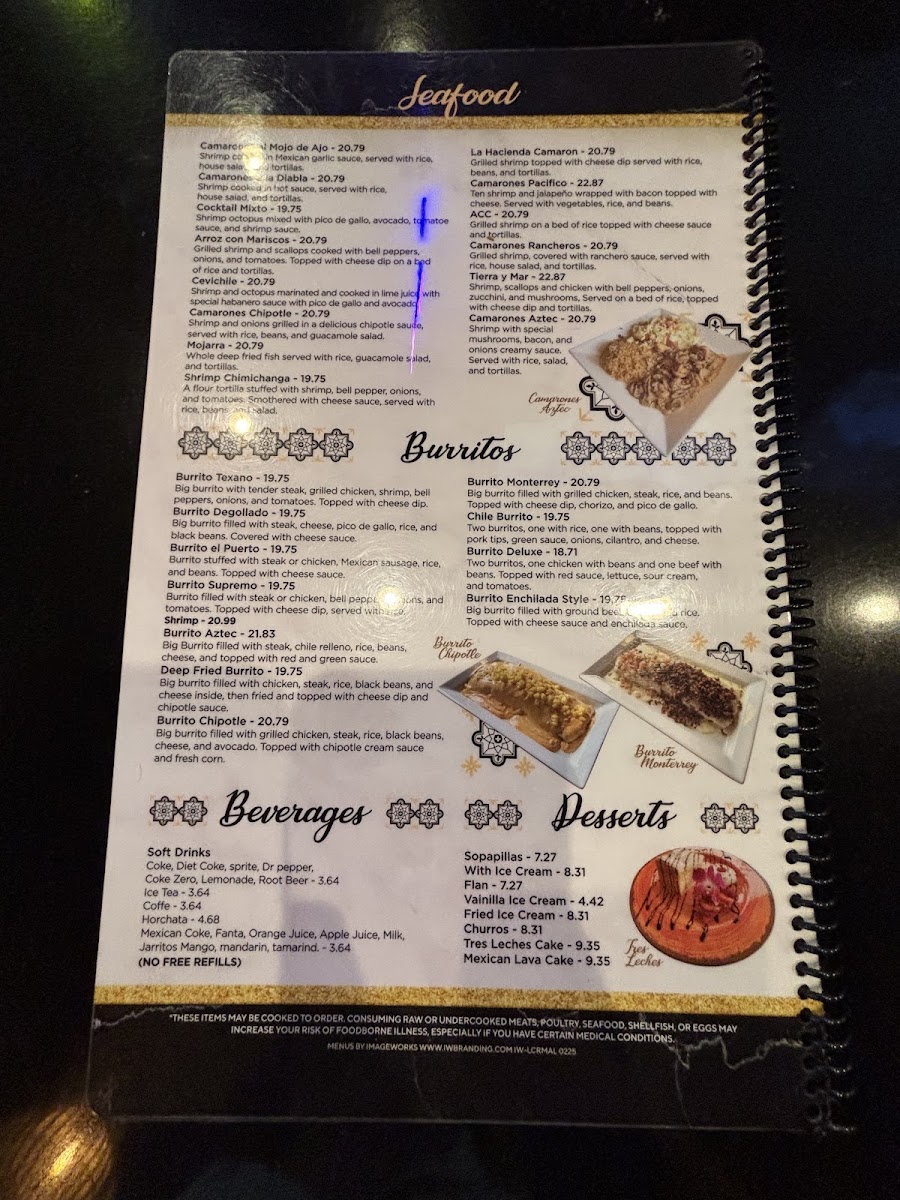Aztec Urban MX menu board