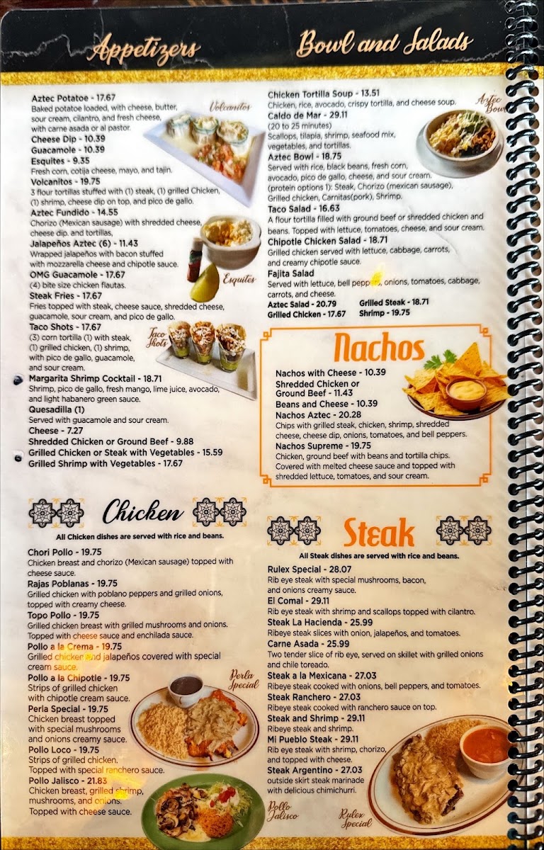 Aztec Urban MX menu board