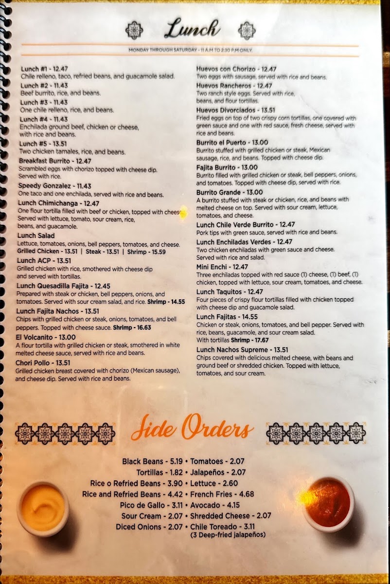 Aztec Urban MX menu board