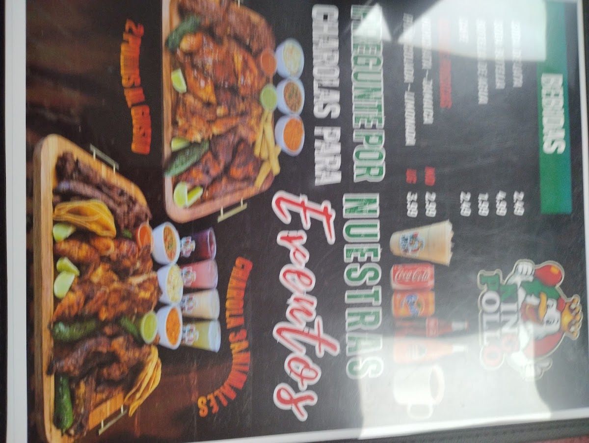 King Pollo menu board