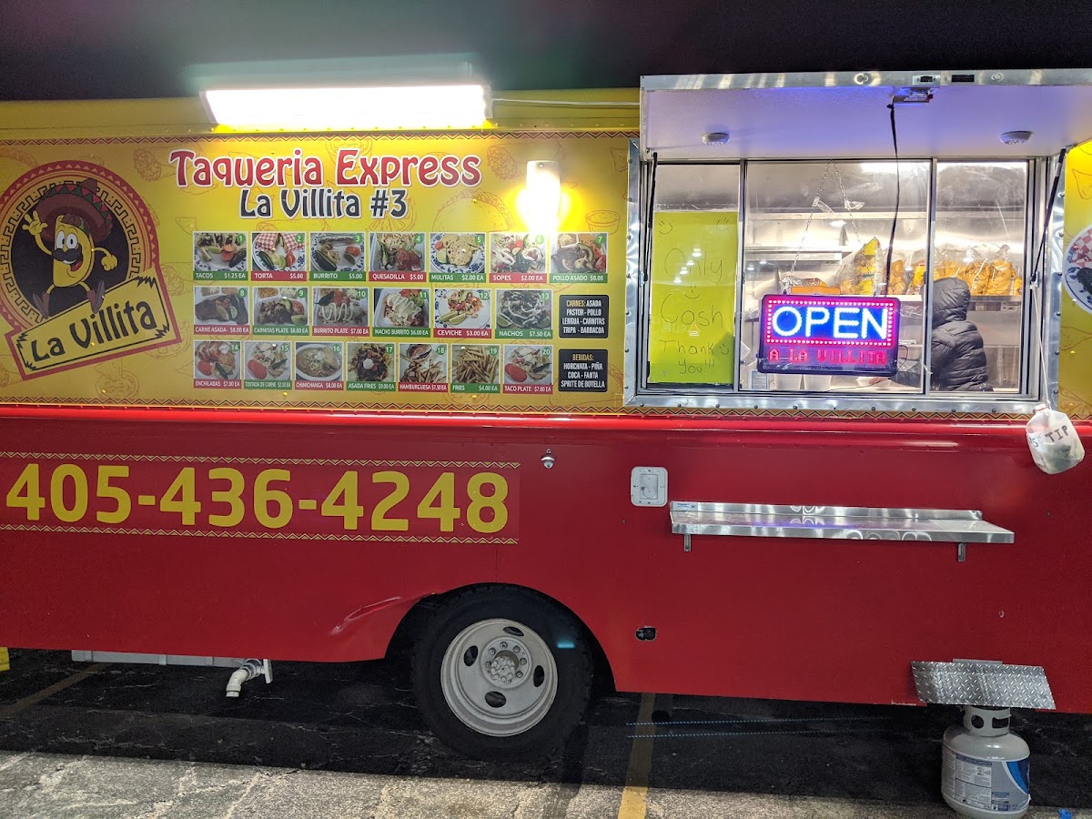 Taqueria Express La Villita #3 menu board