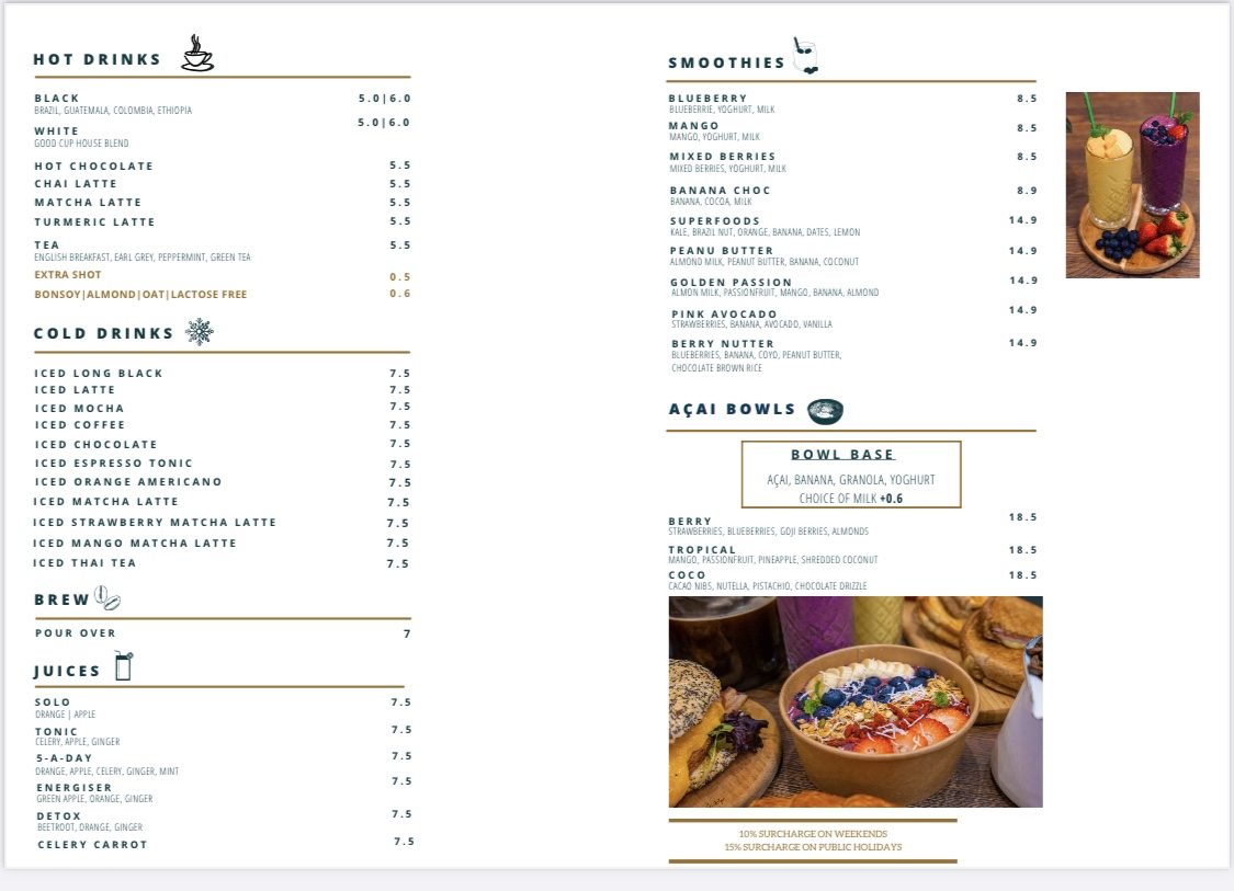 CM&Co. Café - Roasters menu board