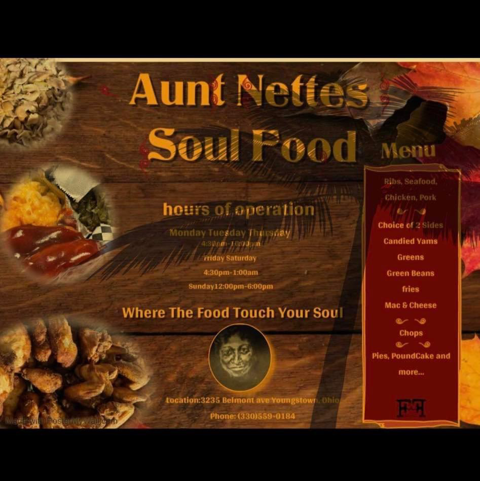 Aunt Nettes menu board