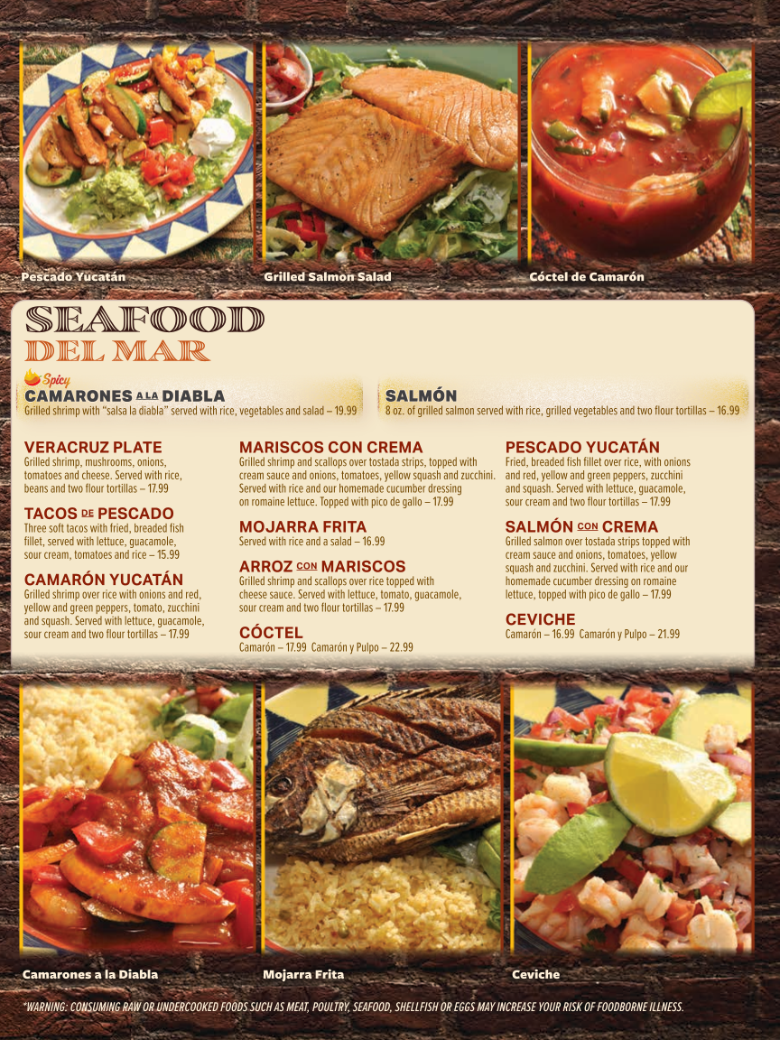 Don Buyos Mexican Restaurant and Cantina menu board