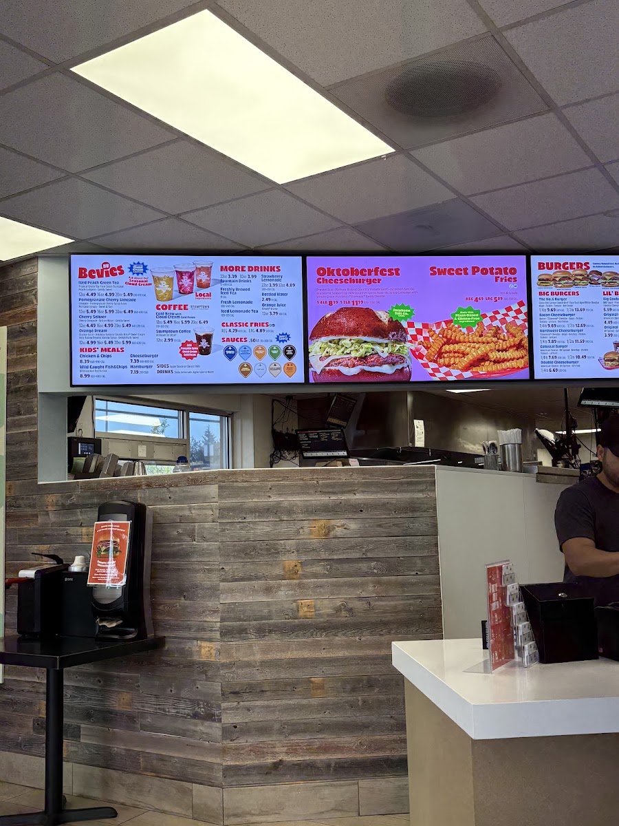 Burgerville menu board