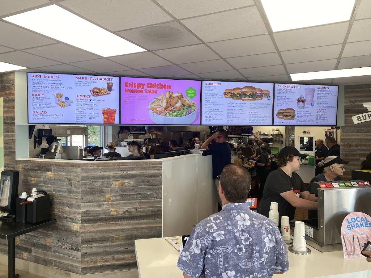 Burgerville menu board