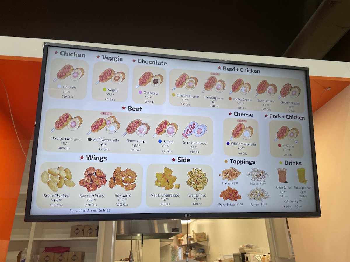 Jongro Kimbap 종로김밥 menu board