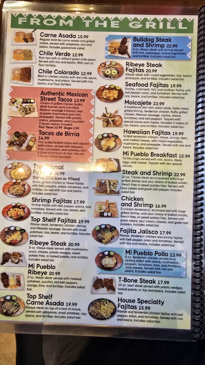 Mi Pueblo Restaurant Walnut menu board
