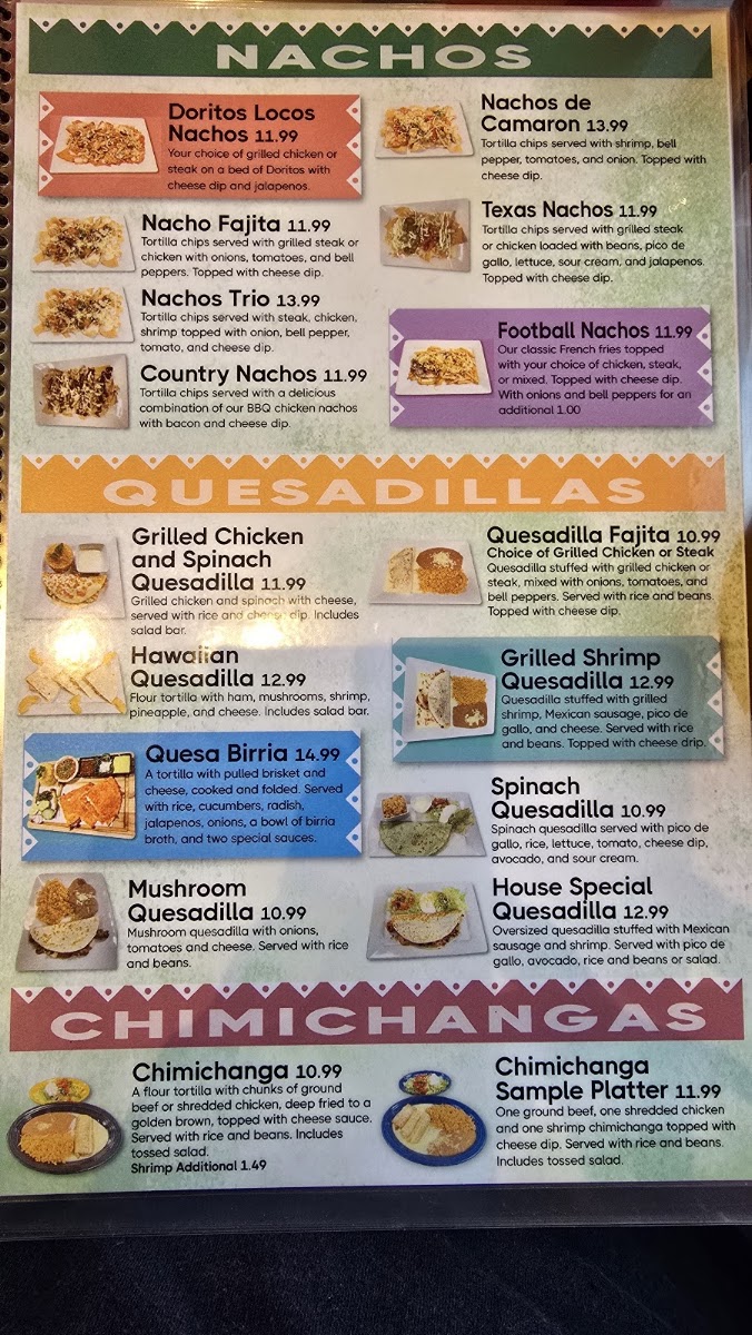 Mi Pueblo Restaurant Walnut menu board