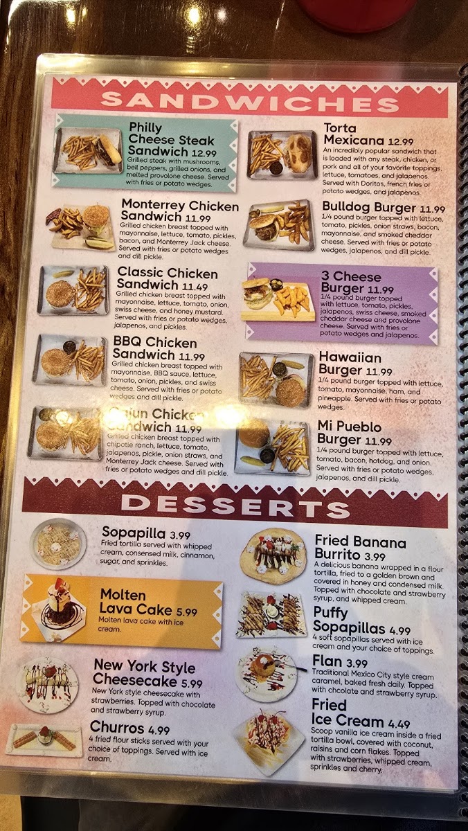 Mi Pueblo Restaurant Walnut menu board