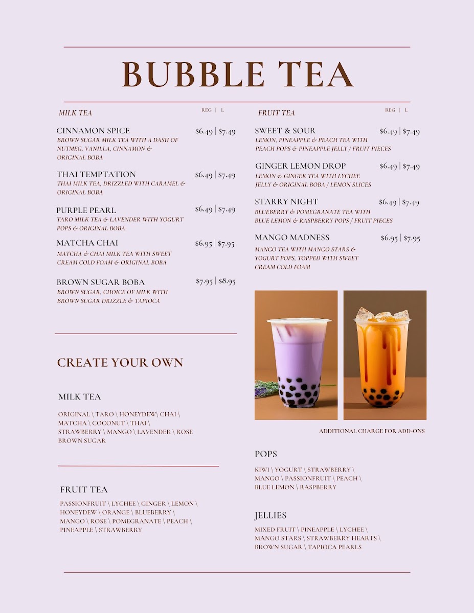 Heavenly Garden Cafe menu board
