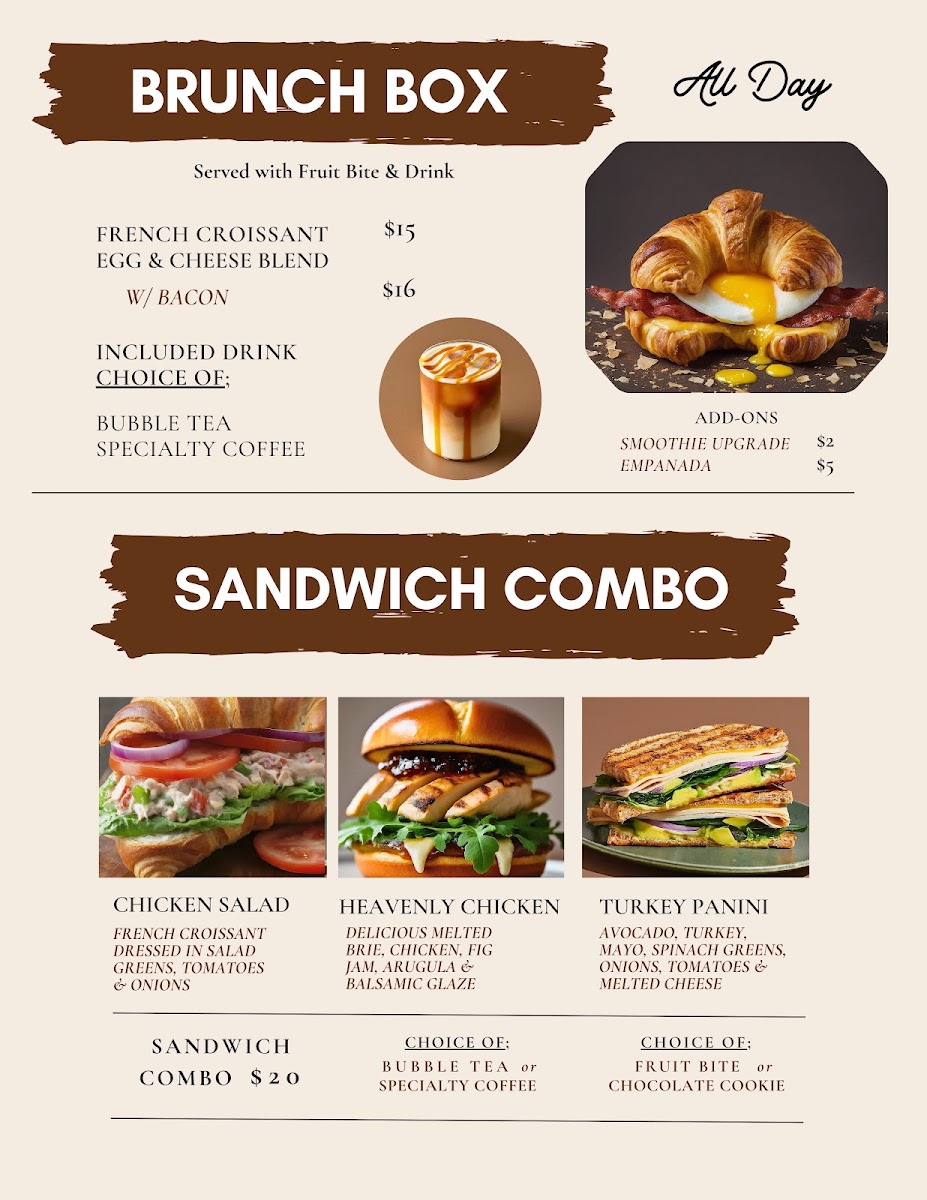 Heavenly Garden Cafe menu board