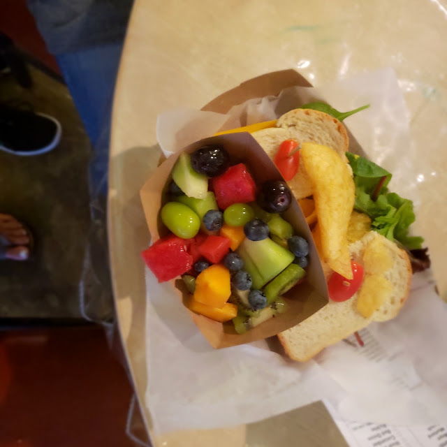 Fruit Salad with Sandwiches