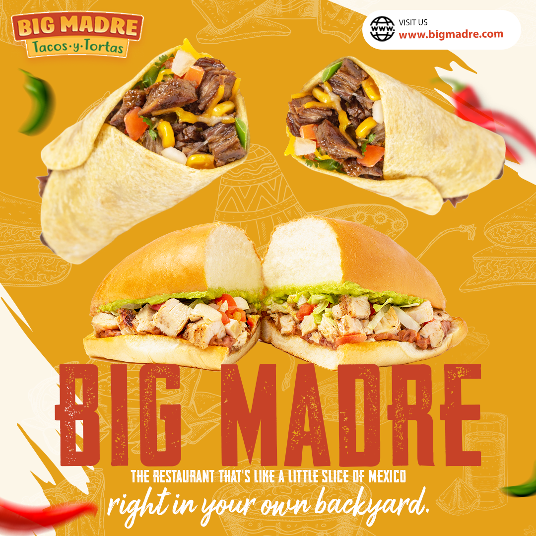 Big Madre Tacos y Tortas - Yippee’s #1 menu board