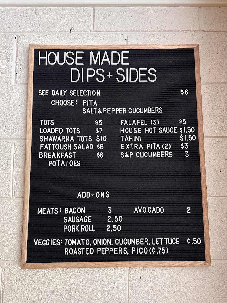 Keystone Breakfast & Lunch menu board