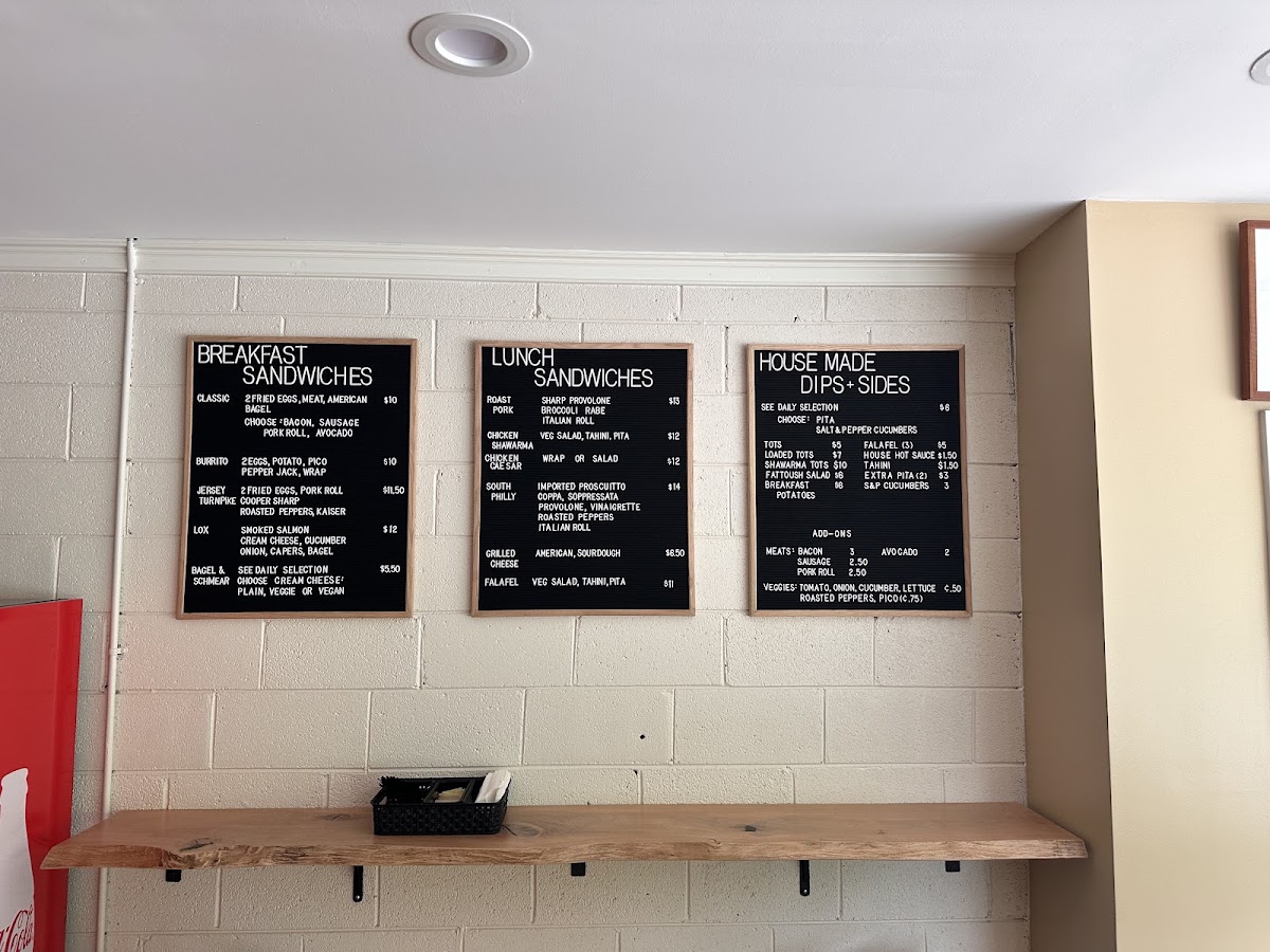 Keystone Breakfast & Lunch menu board